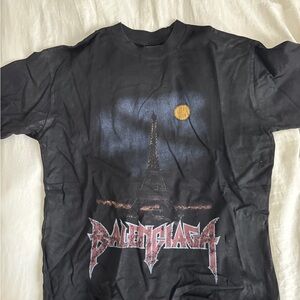 Balenciaga Black paris t shirt